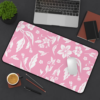 Light Pink Floral Desk Pad (12x18, 12x22 or 16x32)