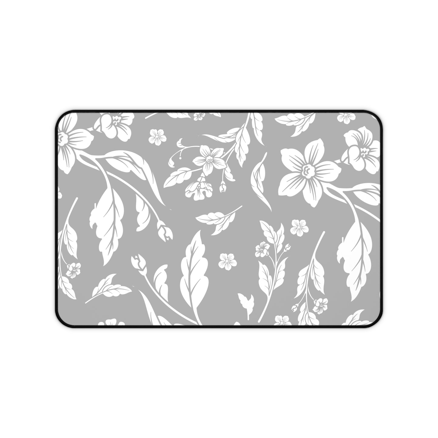 Grayscale Floral Desk Pad (12x18, 12x22 or 16x32)