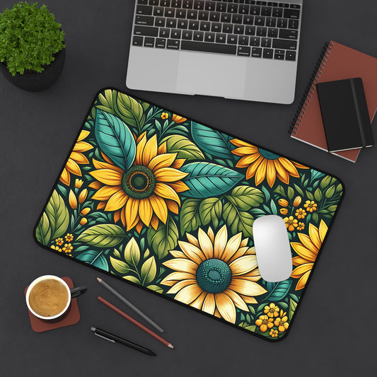 Sunflower Grove Desk Pad