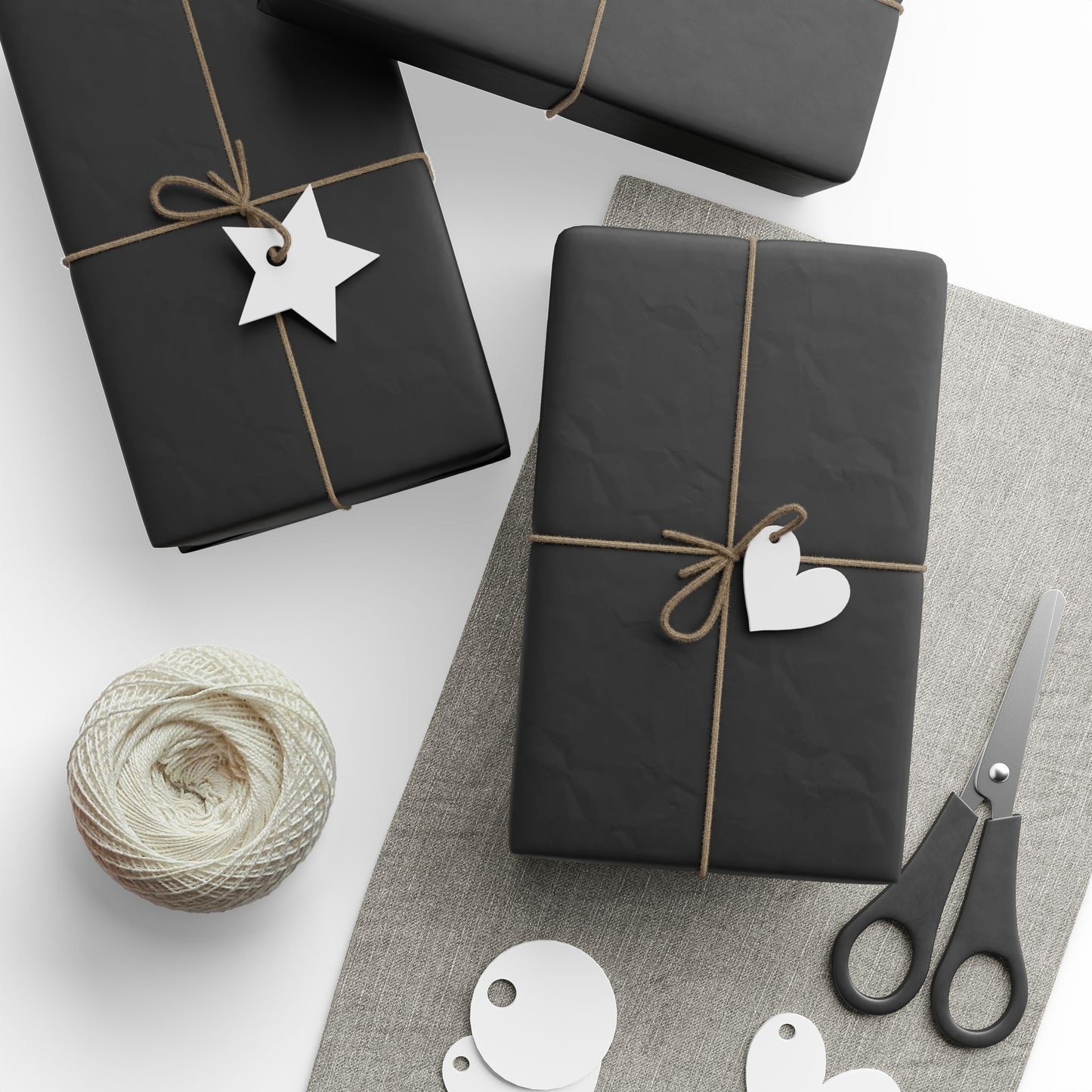 Black Wrapping Paper Matte or Glossy Gift Wrap 3 Sizes Fine Art Paper