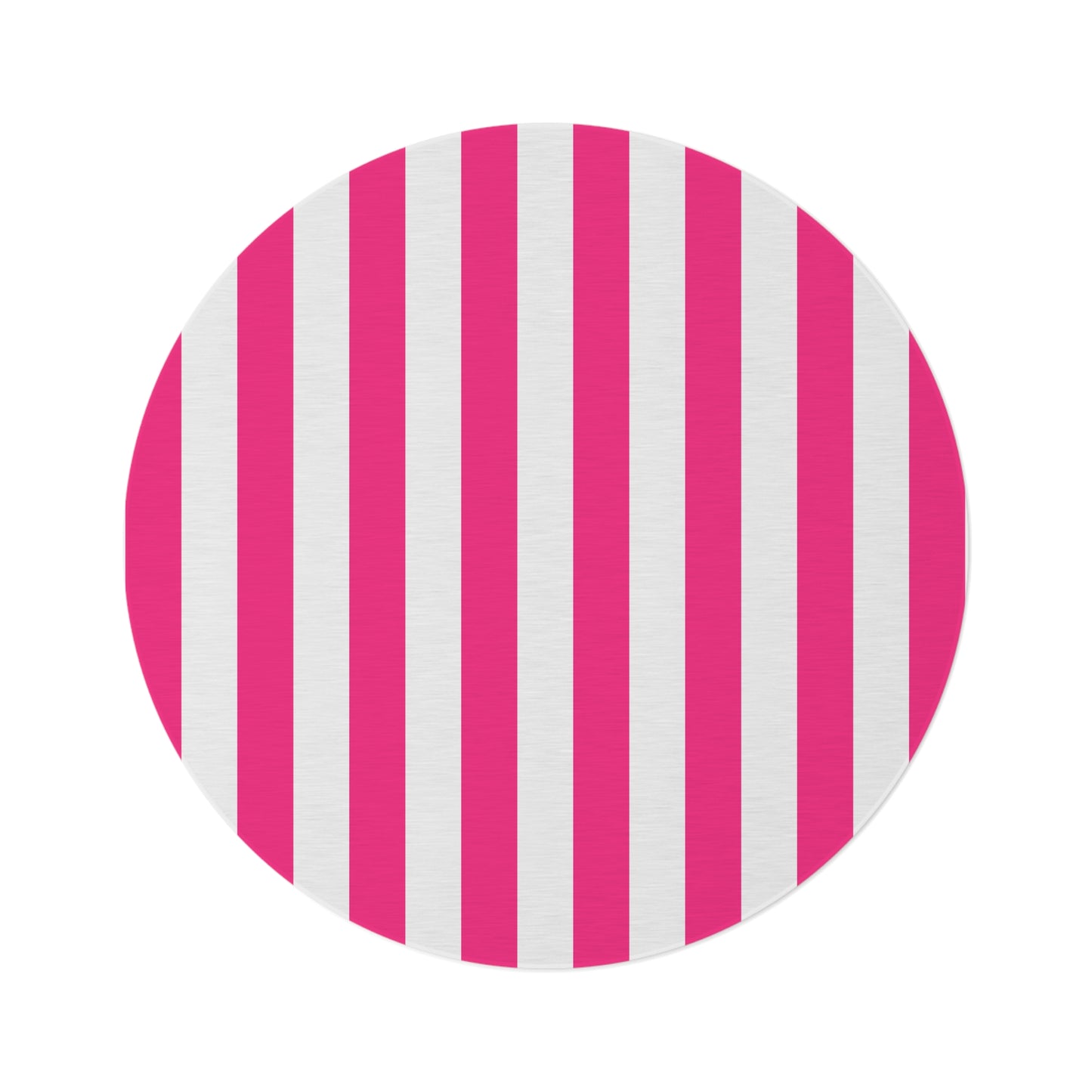 Pink Stripe Round Rug 60 Inch Pink and White Striped Area Rug Modern Aesthetic Decor