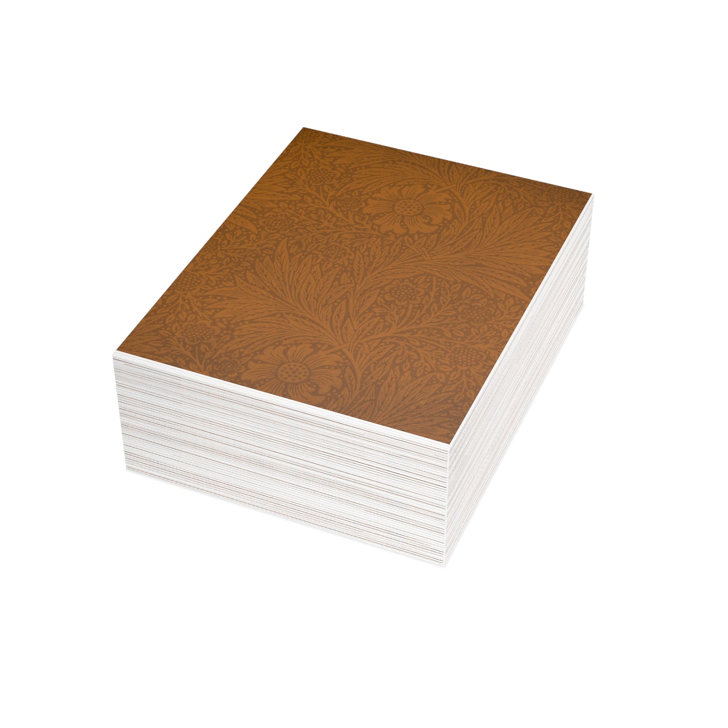 Saddle Tan Floral Postcard Set Pack of 10, 30 or 50 w/ Envelopes | Coordinated Collection
