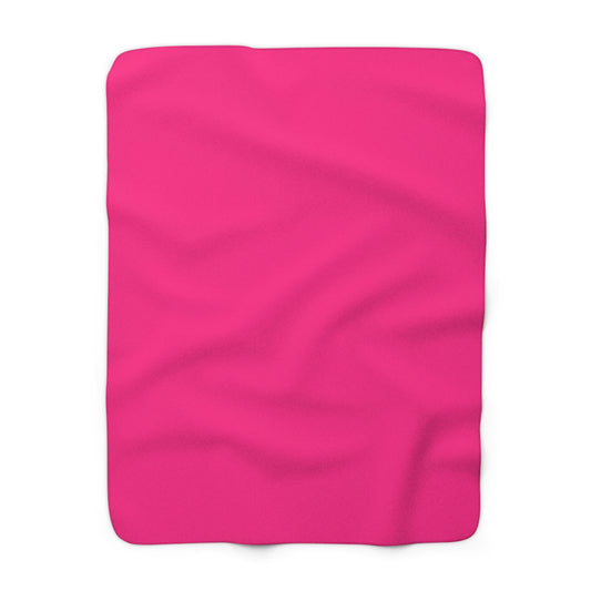 Pink Sherpa Fleece Blanket Cozy Plush Throw 3 Sizes Soft Warm Blanket
