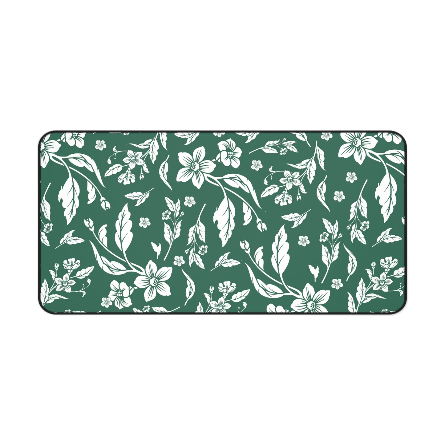 Leaf Green Floral Desk Pad (12x18, 12x22 or 16x32)