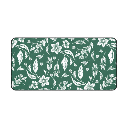 Leaf Green Floral Desk Pad (12x18, 12x22 or 16x32)