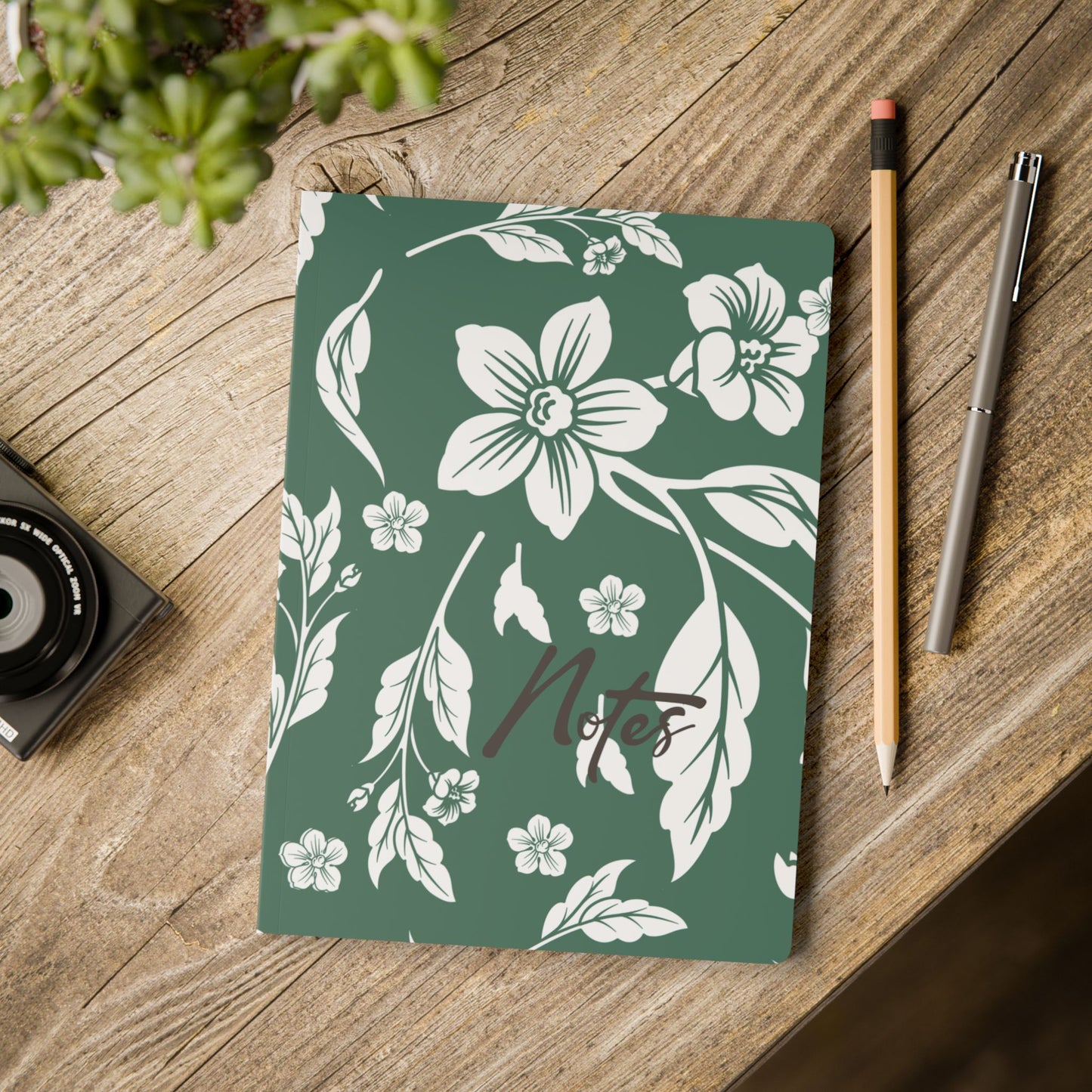 Leaf Green Floral A5 Lined Journal Coordinated Collection