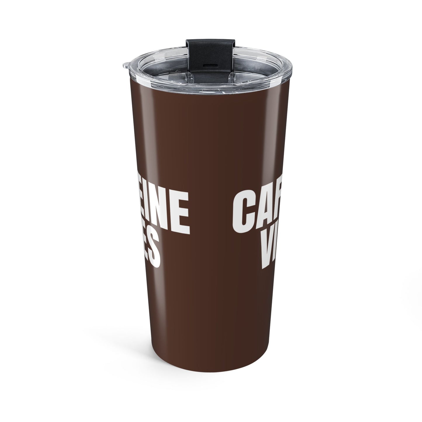 Chocolate Brown Caffeine Vibes 20oz Stainless Steel Tumbler | Color Coordinated Collection