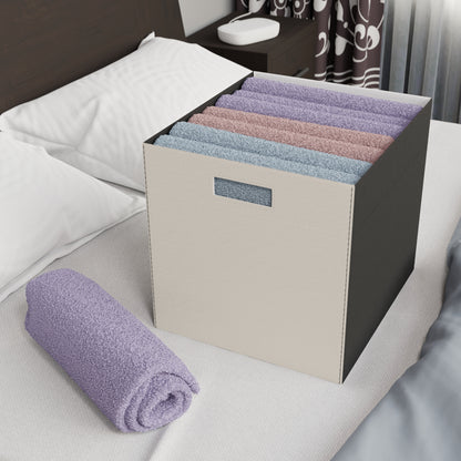 Latte Cream Felt Storage Box Foldable Organizer Bin Home Storage Basket