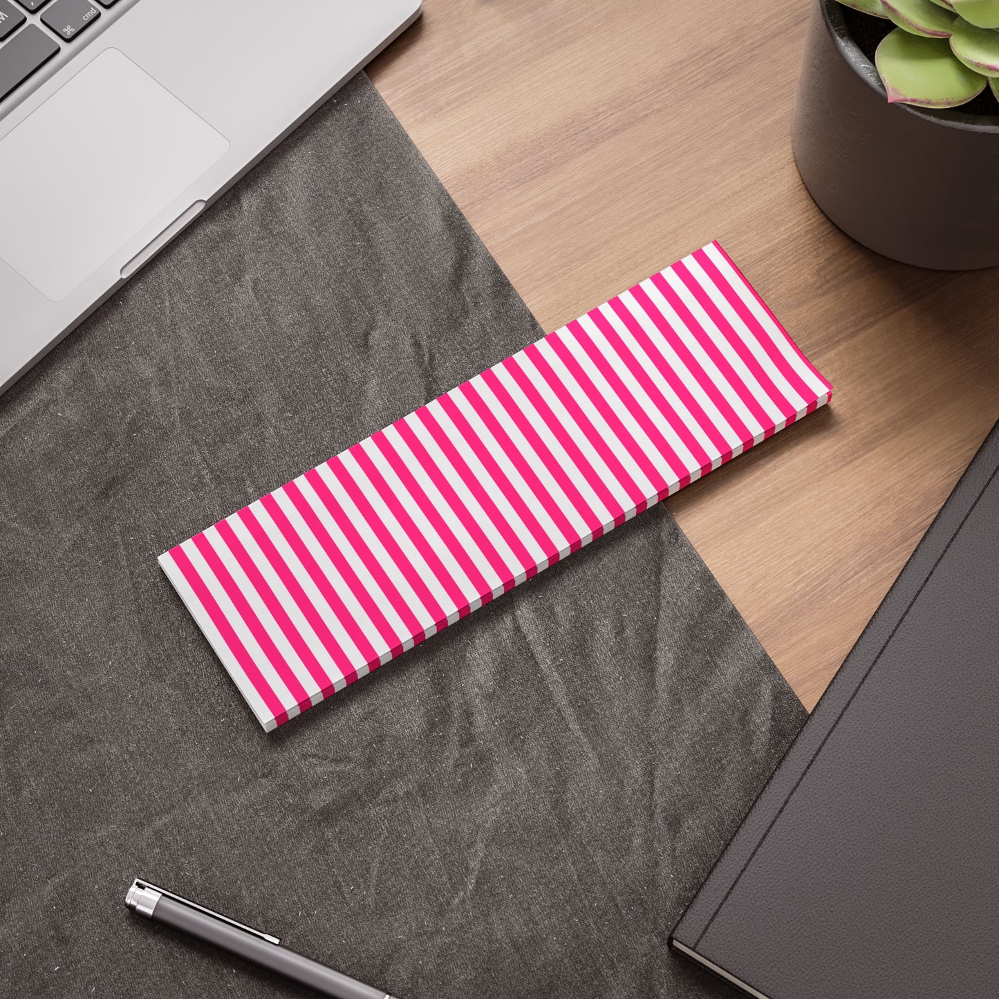 Pink Stripe Sticky Notes (7 Sizes)