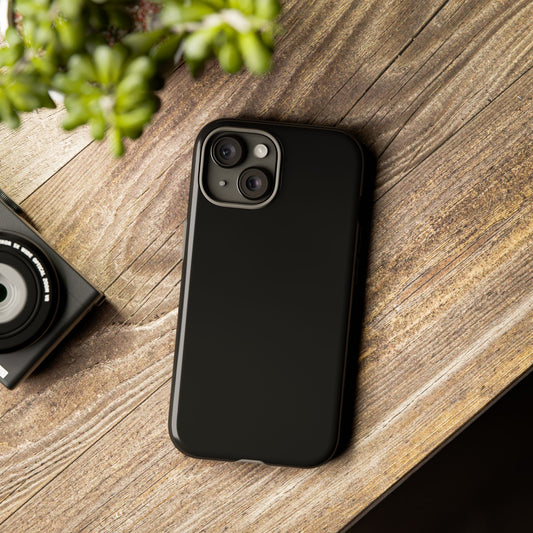 Black Tough Cell Phone Case Matte or Glossy Protective Case iPhone Samsung