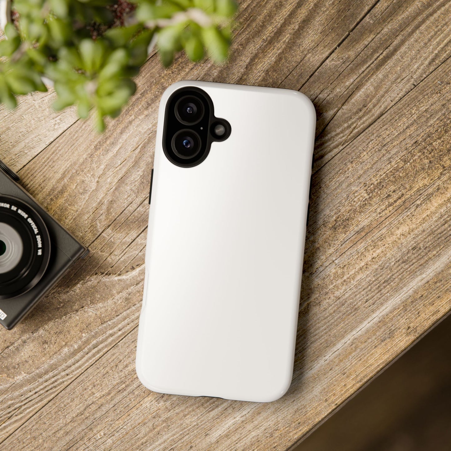 White Tough Cell Phone Case Matte or Glossy Protective Case iPhone Samsung