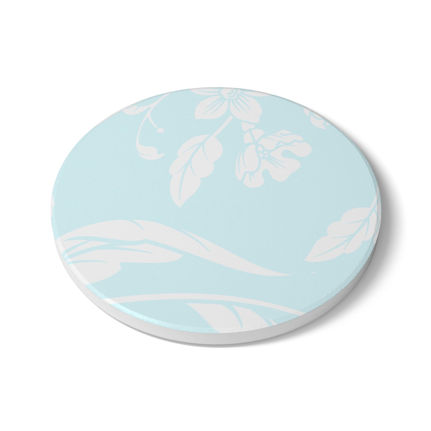 Ocean Blue Floral Ceramic Coaster Coordinated Collection
