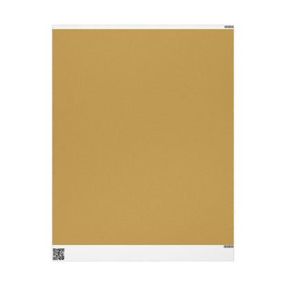 Muted Gold Wrapping Paper Matte or Glossy Gift Wrap 3 Sizes Fine Art Paper