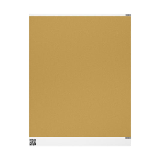 Muted Gold Wrapping Paper Matte or Glossy Gift Wrap 3 Sizes Fine Art Paper