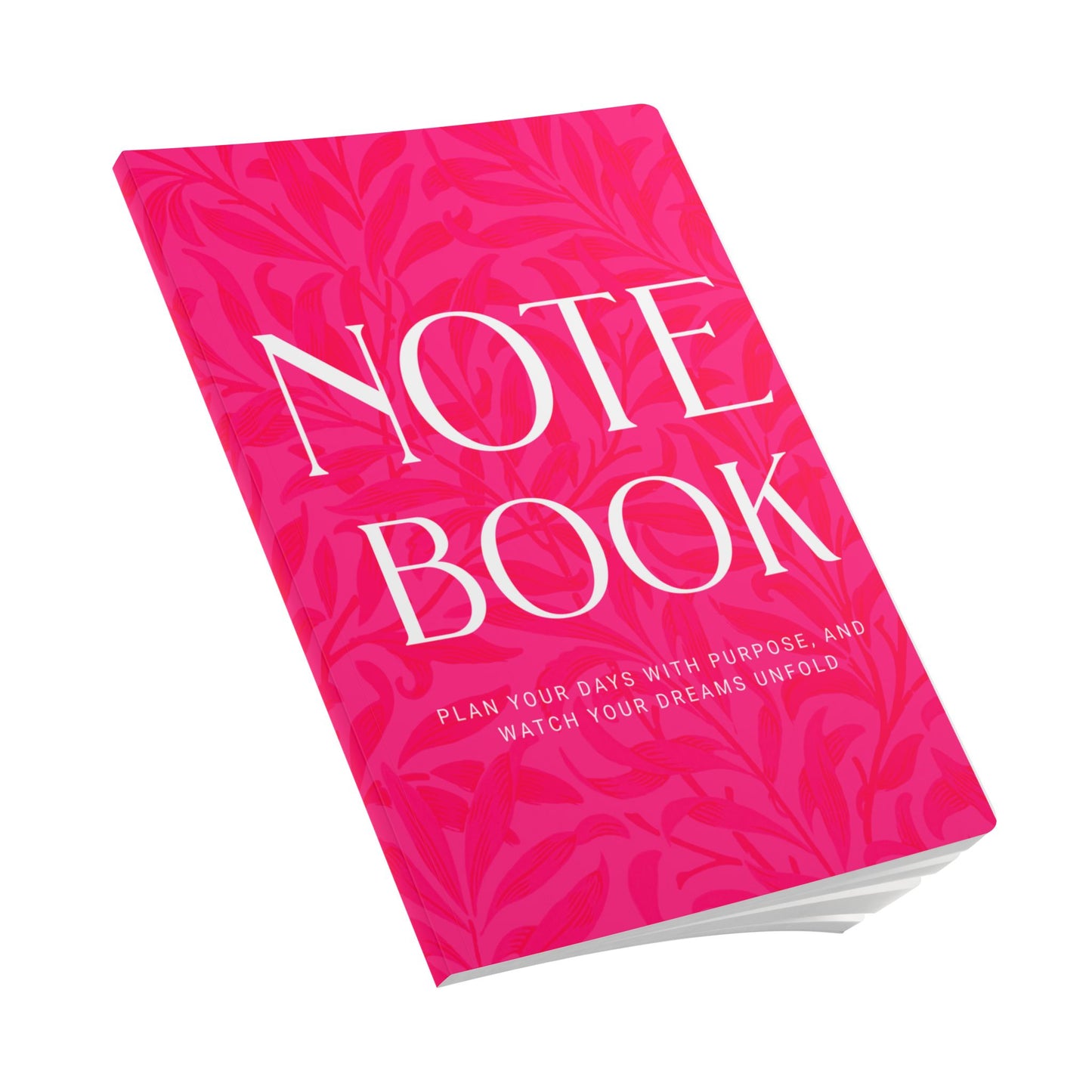 Pink Leaves A5 Lined Journal Minimal Botanical Notebook | Coordinated Collection