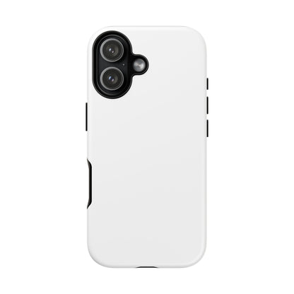 White Tough Cell Phone Case Matte or Glossy Protective Case iPhone Samsung