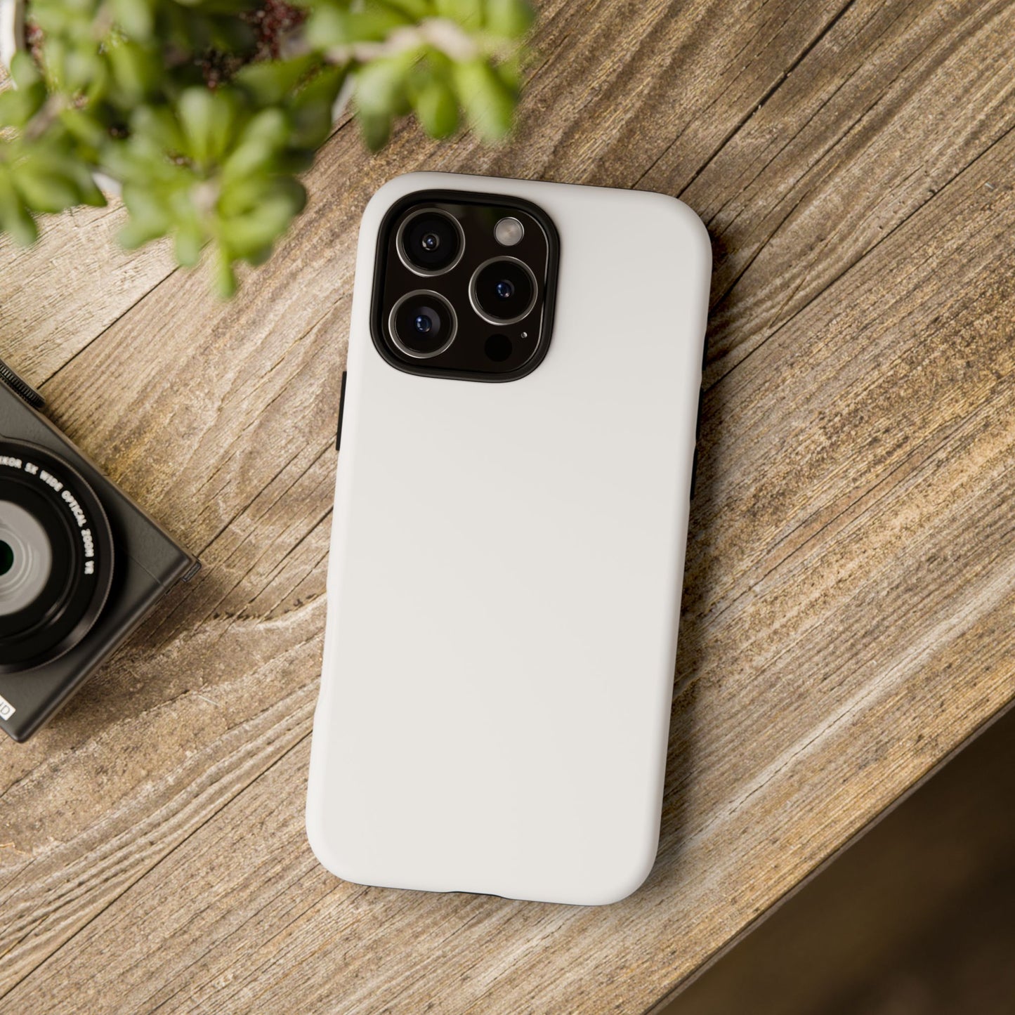 White Tough Cell Phone Case Matte or Glossy Protective Case iPhone Samsung