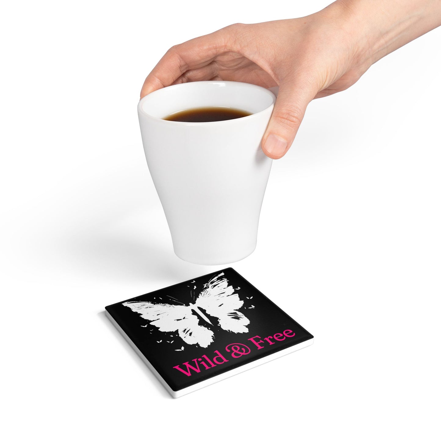Wild & Free Butterfly Drink Coaster