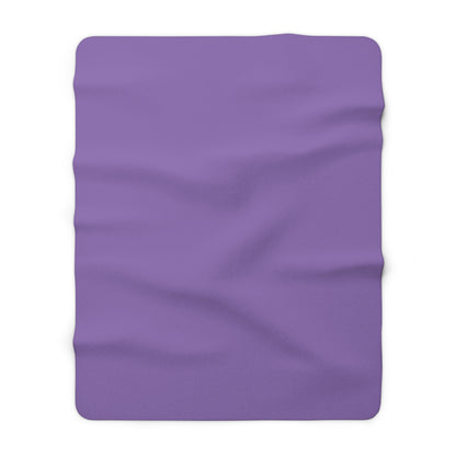 Purple Sherpa Fleece Blanket Cozy Plush Throw 3 Sizes Soft Warm Blanket