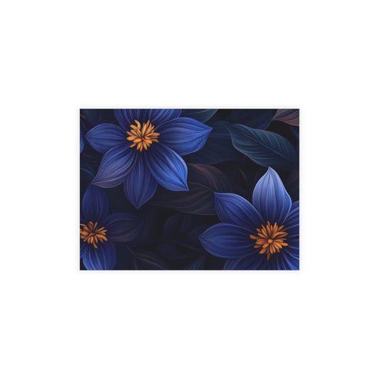 Blue Floral Heaven Postcards Blue Floral Botanical Postcard Set