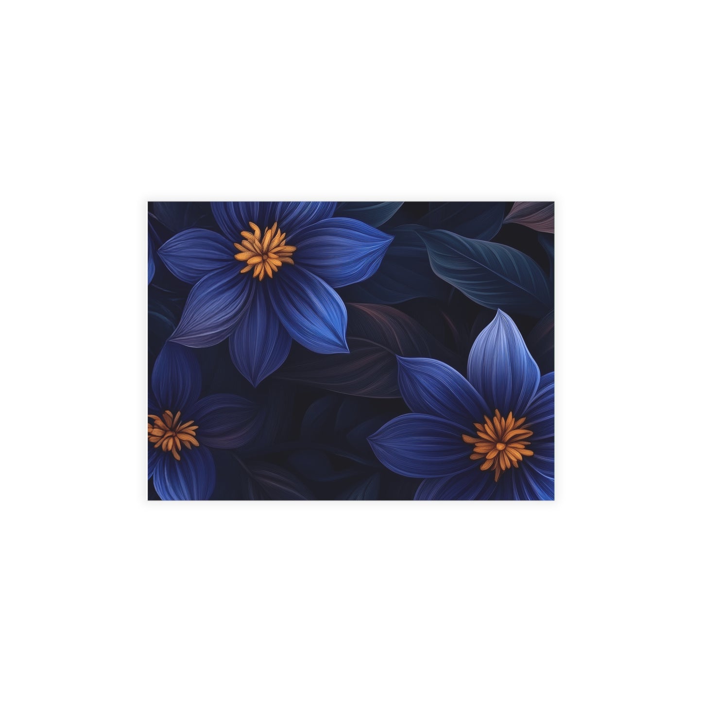 Blue Floral Heaven Postcards Blue Floral Botanical Postcard Set
