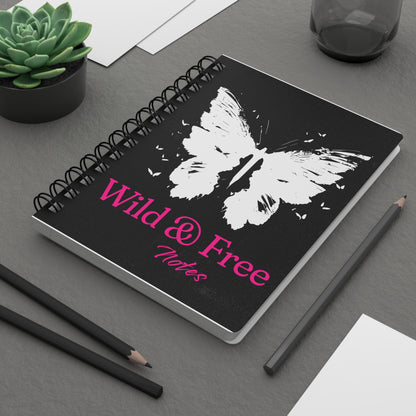 Wild and Free Spiral Journal Butterfly Notebook A5 Lined Journal