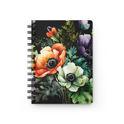 Decorated Floral Spiral Journal Botanical Notebook A5 Lined Journal