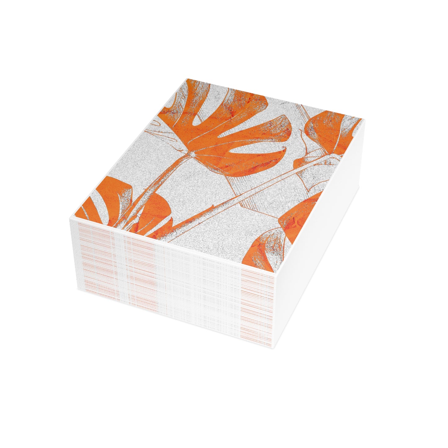 Monstera Leaf Tangerine Postcards