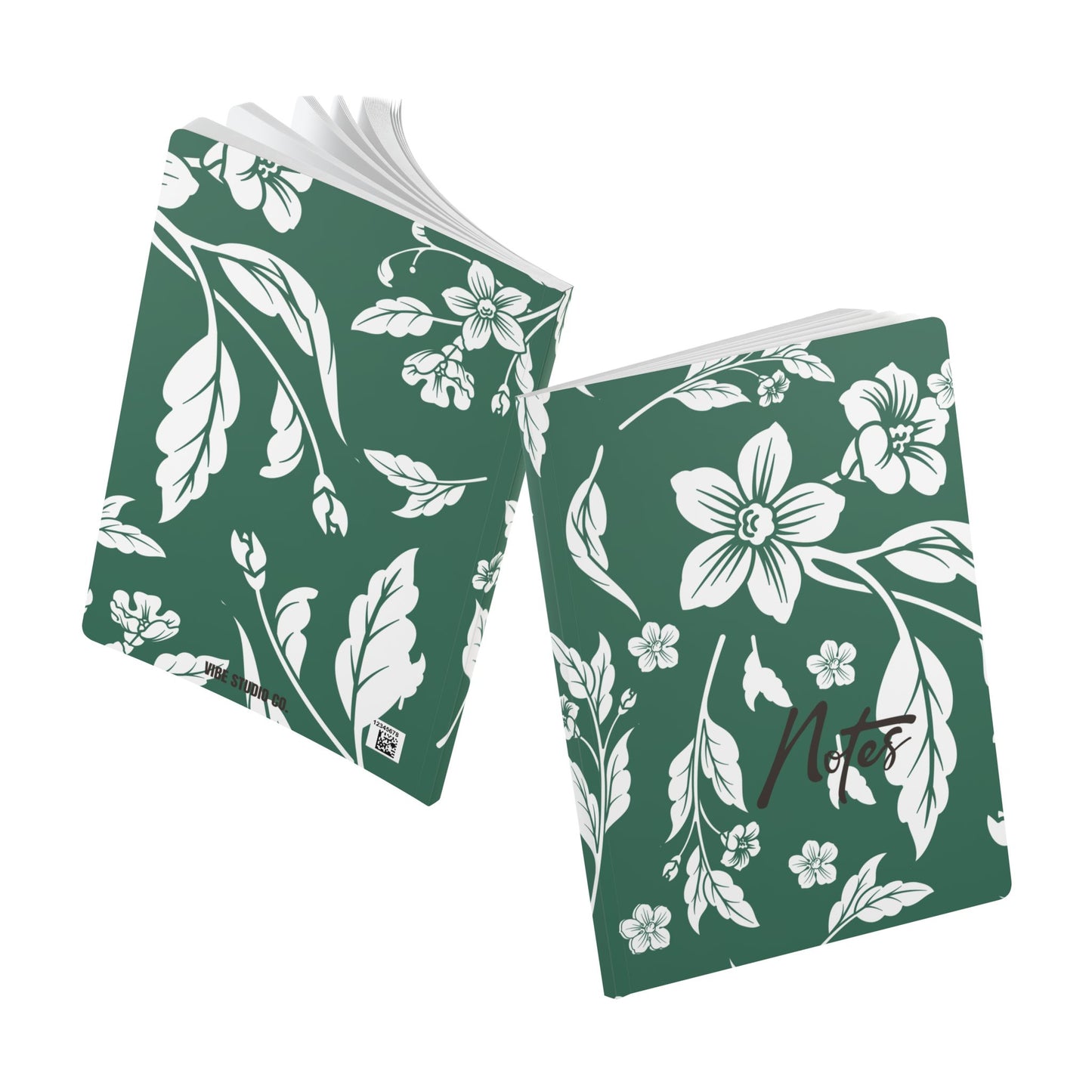 Leaf Green Floral A5 Lined Journal Coordinated Collection