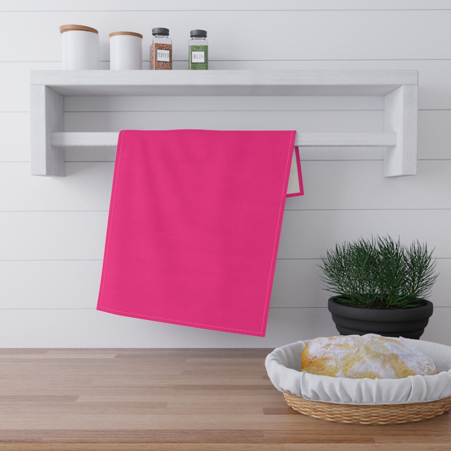 Pink Cotton Twill Tea Towel 18 x 30