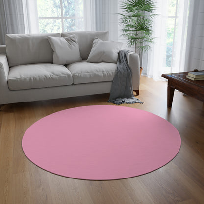 Light Pink Coordinated Round Rug 60 Inch Floor Rug Minimal Home Decor Living Room Rug