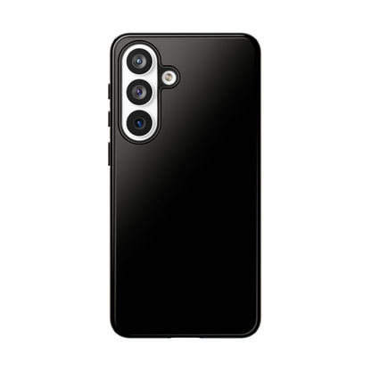 Black Tough Cell Phone Case Matte or Glossy Protective Case iPhone Samsung