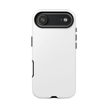White Tough Cell Phone Case Matte or Glossy Protective Case iPhone Samsung
