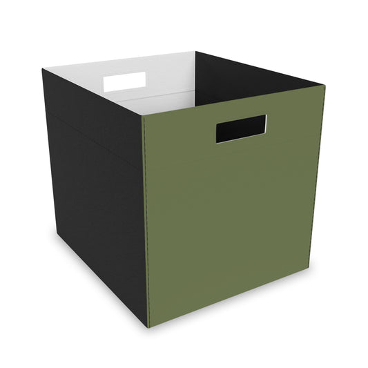 Olive Felt Storage Box Foldable Organizer Bin Home Storage Basket