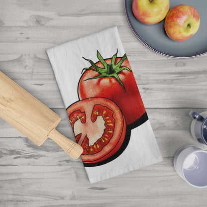 Tomato Kitchen Tea Towel Cotton Dish Towel Vegetable Design Decorative Towel