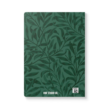 Leaf Green Leaves A5 Lined Journal Minimal Botanical Notebook | Coordinated Collection
