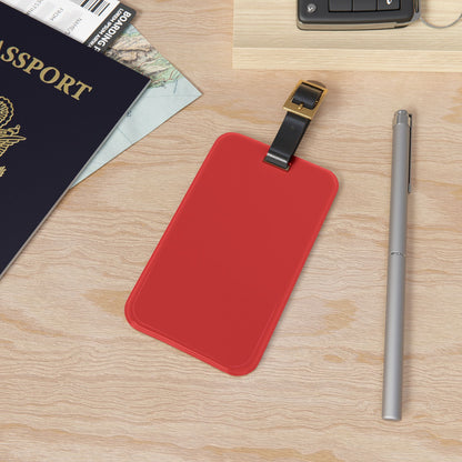 True Red Luggage Tag Acrylic Travel Tag