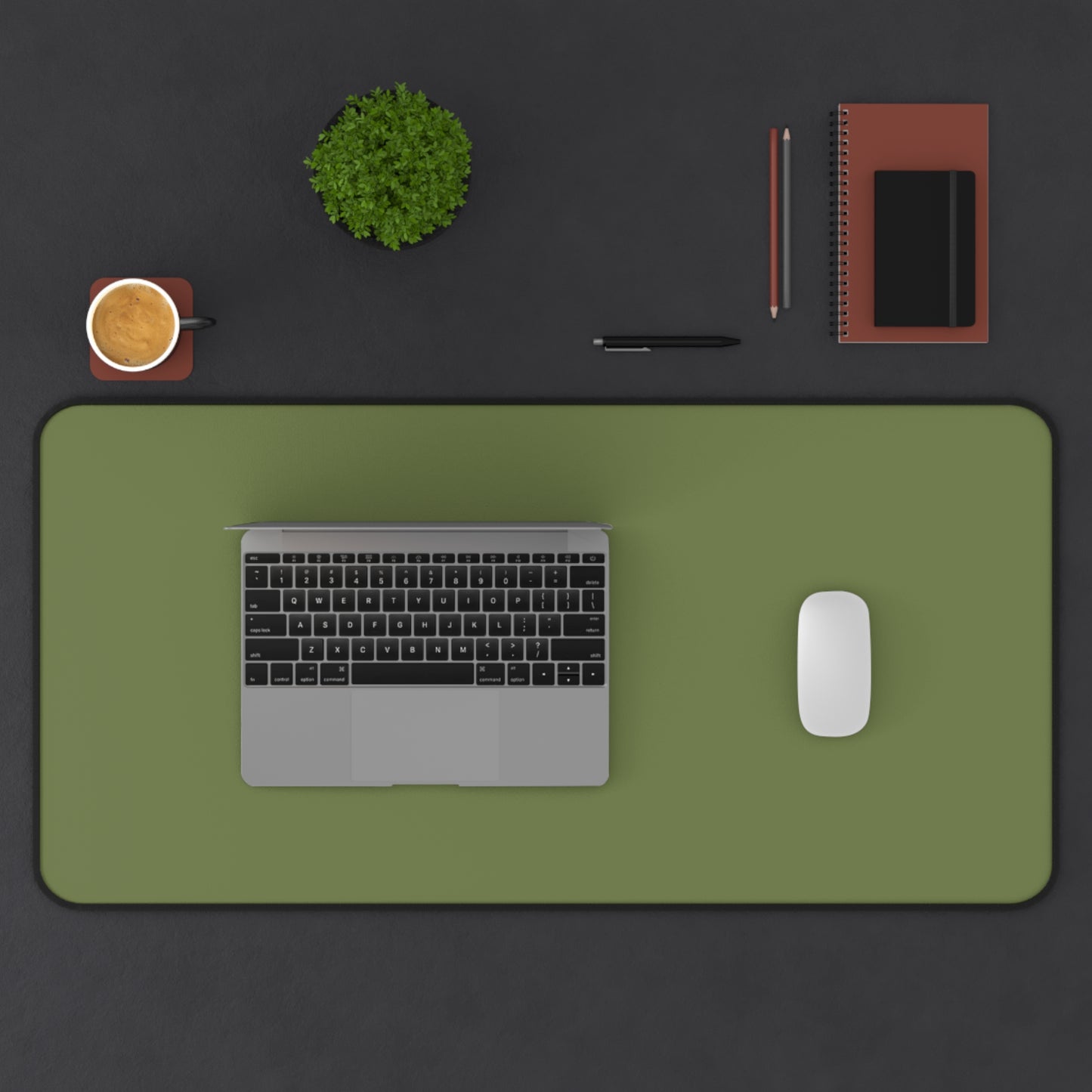 Olive Desk Mat Color Coordinated Collection (12x18, 12x22, 16x32)
