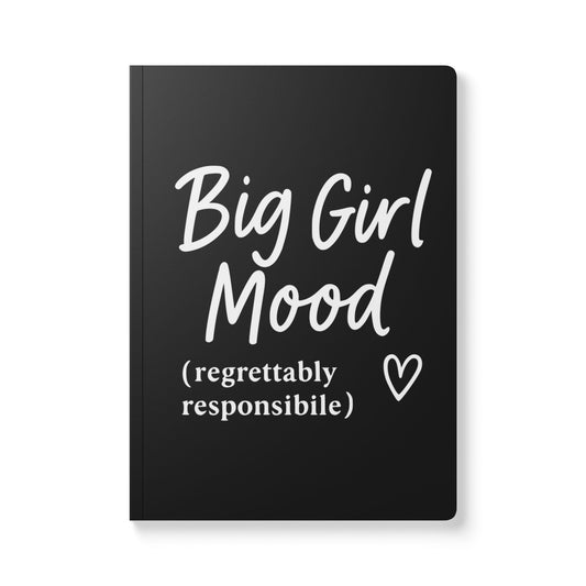Black Big Girl Mood A5 Lined Journal