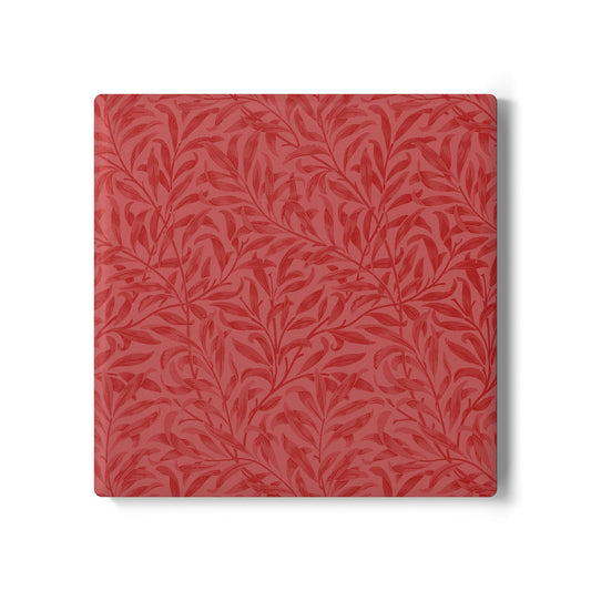 Red Autumns Leaves Coaster Square or Round Color Coordinated Collection