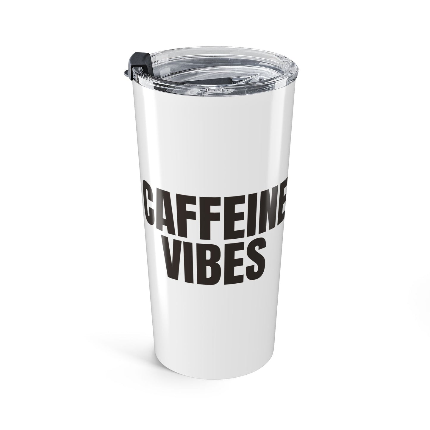 White Caffeine Vibes 20oz Stainless Steel Tumbler | Color Coordinated Collection