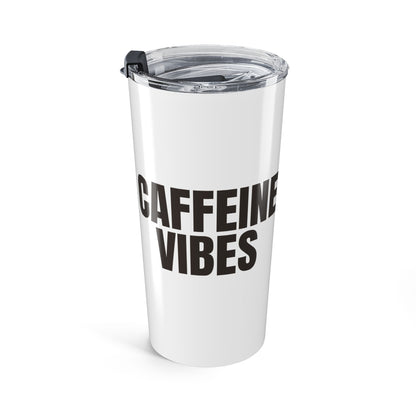 White Caffeine Vibes 20oz Stainless Steel Tumbler | Color Coordinated Collection