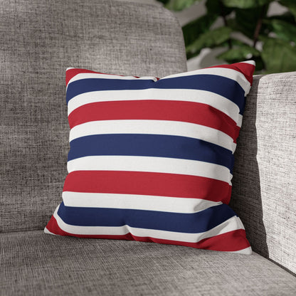 Red, White and Blue Stripe Pillow Cover 14x14