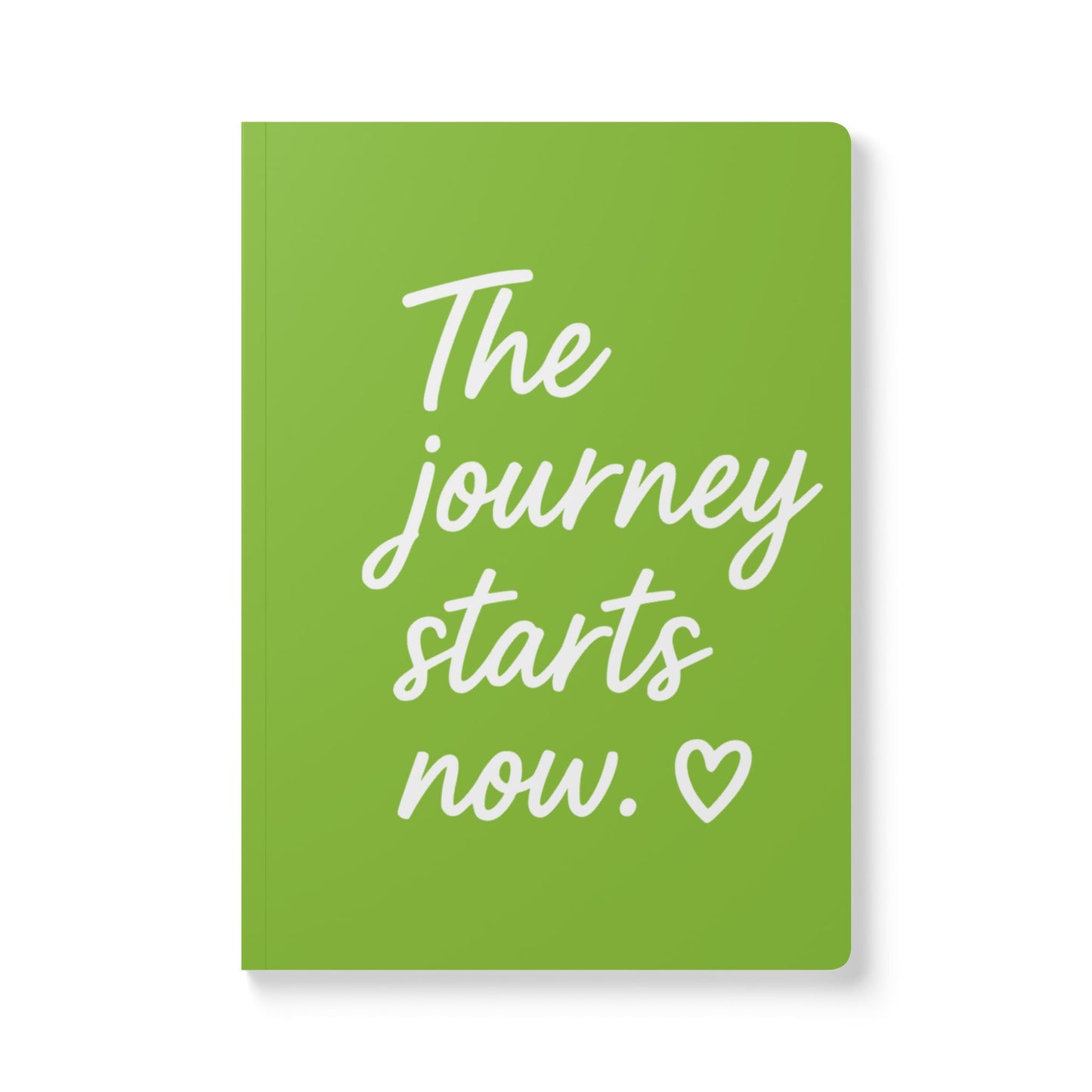Muted Lime The Journey Starts Now A5 Lined Journal
