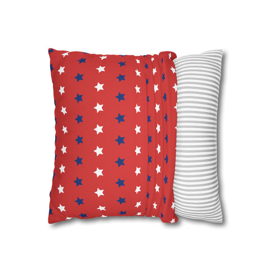 Red, White and Blue Stars Pillow Cover 14x14