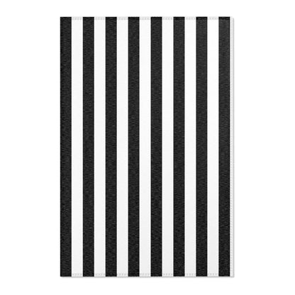 Black Stripe 24 x 36 Solid Color Rug