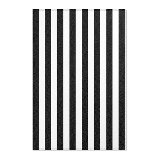 Black Stripe 24 x 36 Solid Color Rug
