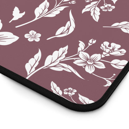 Mauve Floral Desk Pad (12x18, 12x22 or 16x32)