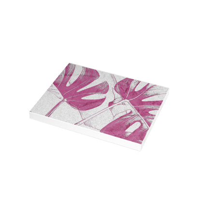 Monstera Leaf Lilac Wine Postcards
