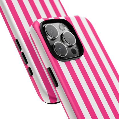 Pink Stripe Tough Phone Case for iphone or Samsung